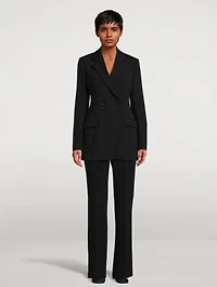 Double-Breasted Jersey Blazer