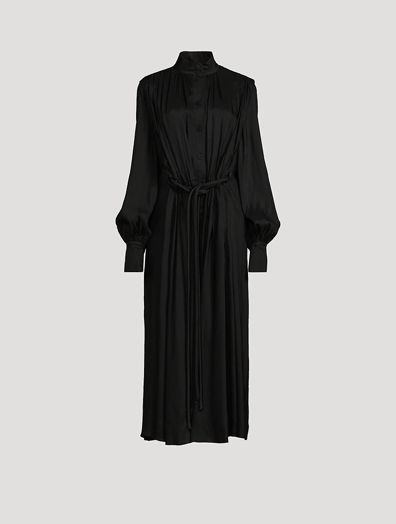Drawstring Shirt Dress