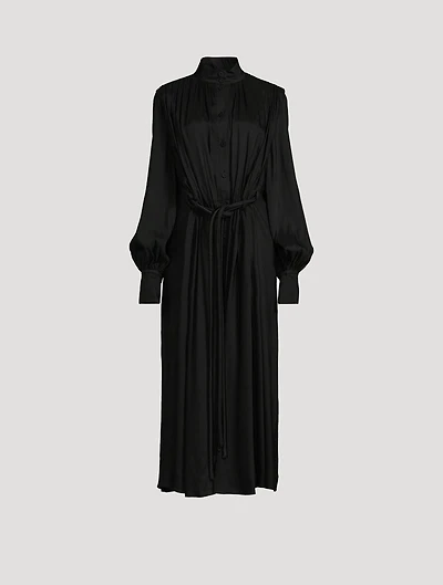 Drawstring Shirt Dress