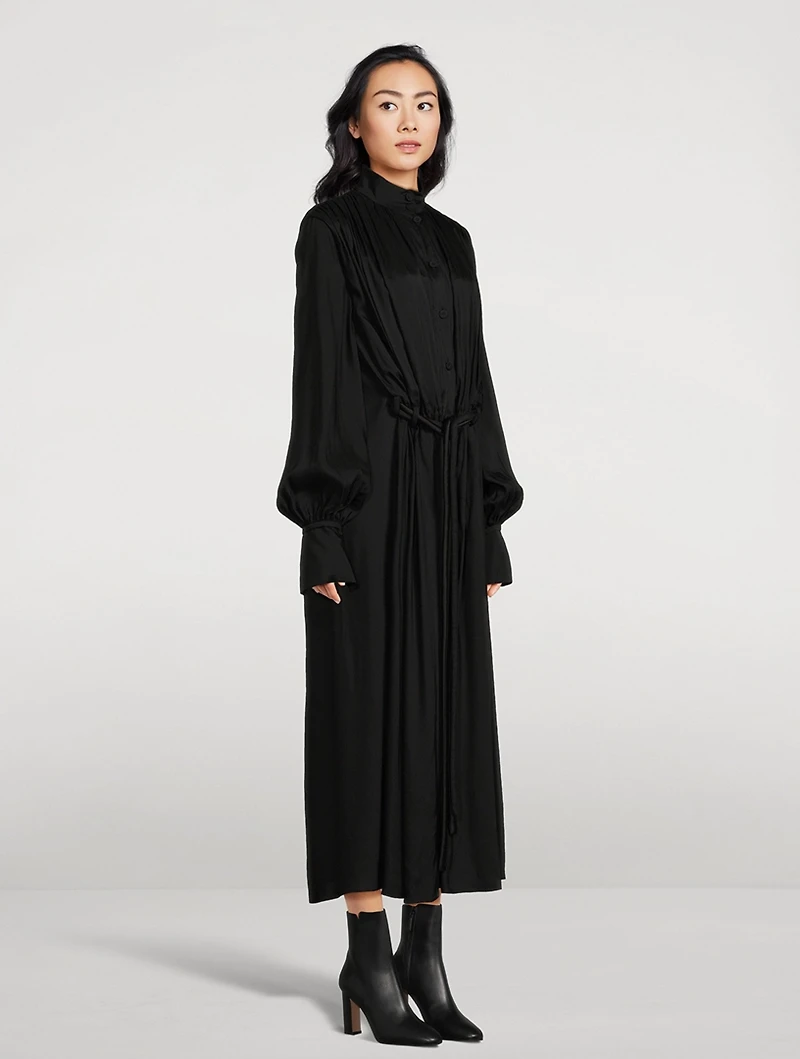 Drawstring Shirt Dress
