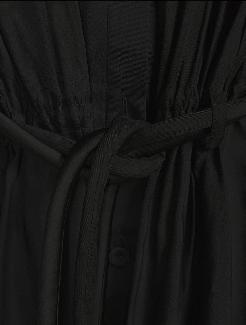 Drawstring Shirt Dress