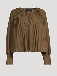 Monica Pleated Poplin Blouse