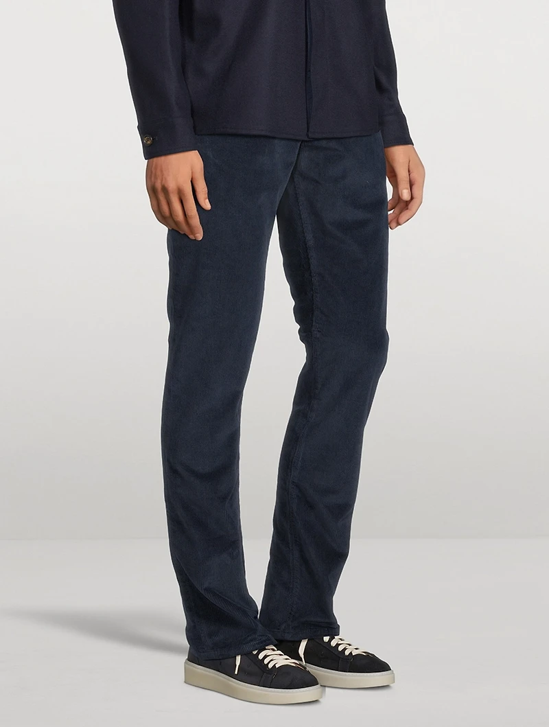 Corduroy Slim-Fit Pants