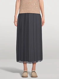 Pleated Midi Skirt