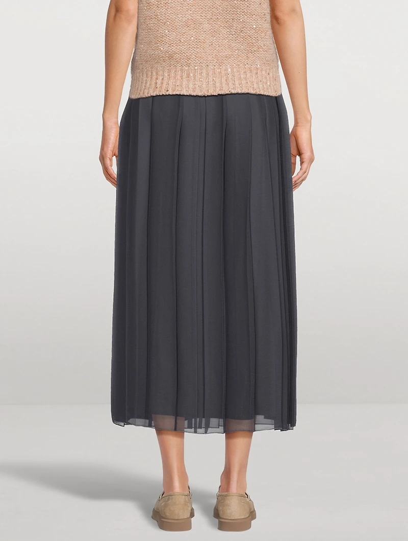 Pleated Midi Skirt