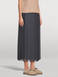 Pleated Midi Skirt