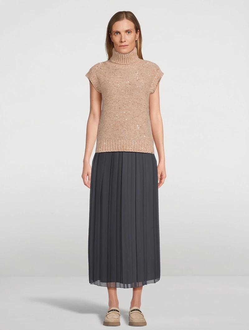 Pleated Midi Skirt