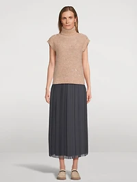 Pleated Midi Skirt