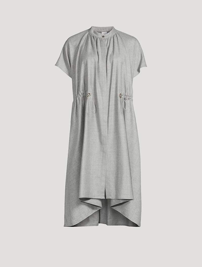 Drawstring Shirt Dress