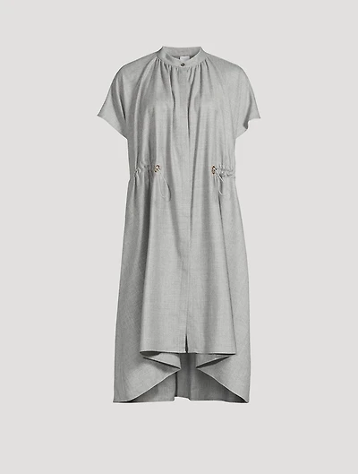 Drawstring Shirt Dress