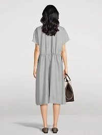Drawstring Shirt Dress