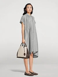 Drawstring Shirt Dress