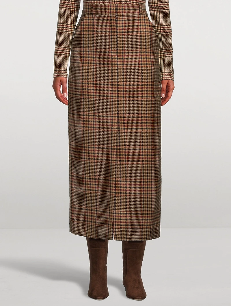 Maxine Plaid Pencil Skirt