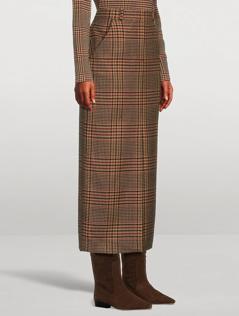 Maxine Plaid Pencil Skirt