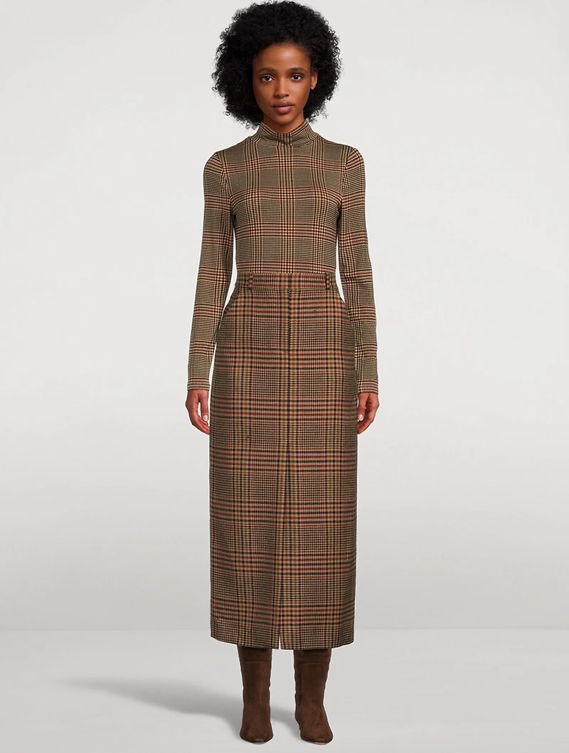 Maxine Plaid Pencil Skirt