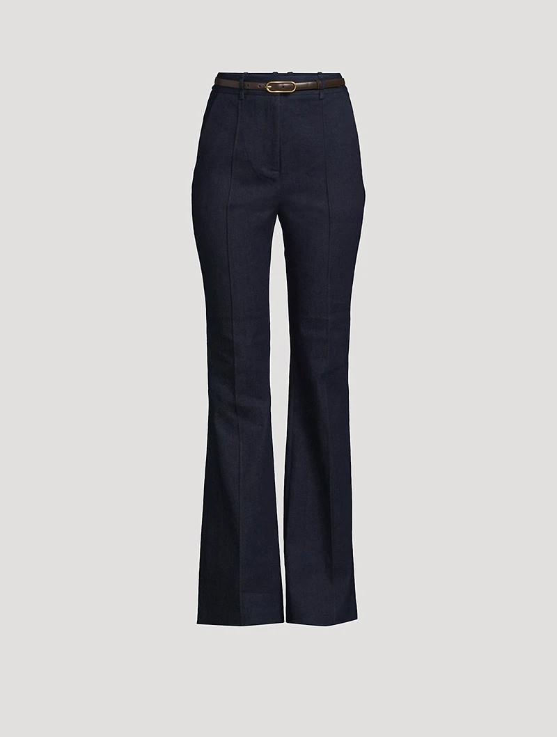 Gracie Denim Flare-Leg Trousers
