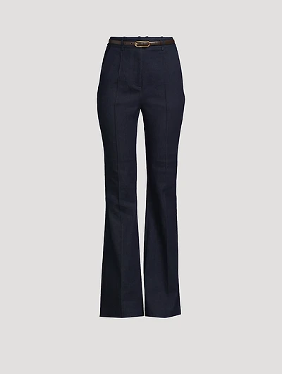 Gracie Denim Flare-Leg Trousers