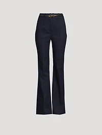 Gracie Denim Flare-Leg Trousers