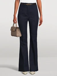 Gracie Denim Flare-Leg Trousers
