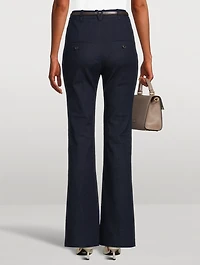 Gracie Denim Flare-Leg Trousers