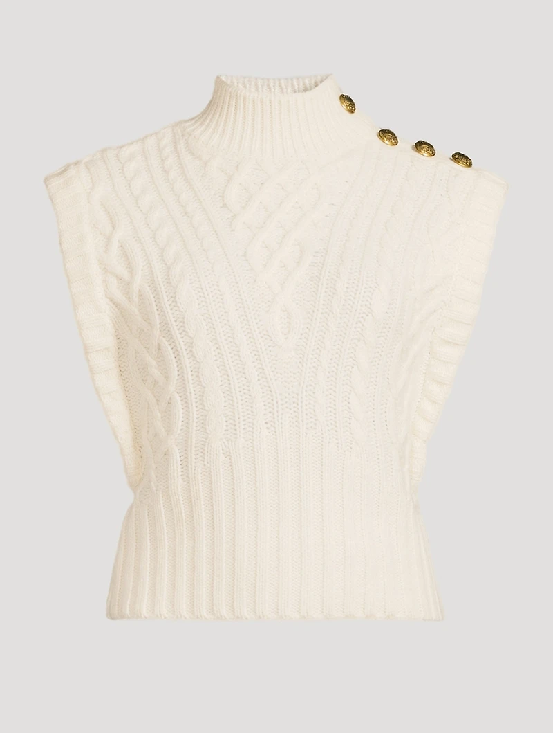 Holton Cable-Knit Wool Sweater Vest