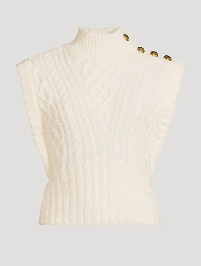 Holton Cable-Knit Wool Sweater Vest