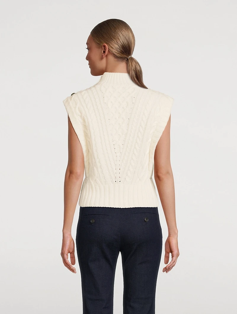Holton Cable-Knit Wool Sweater Vest