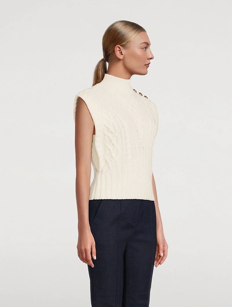 Holton Cable-Knit Wool Sweater Vest