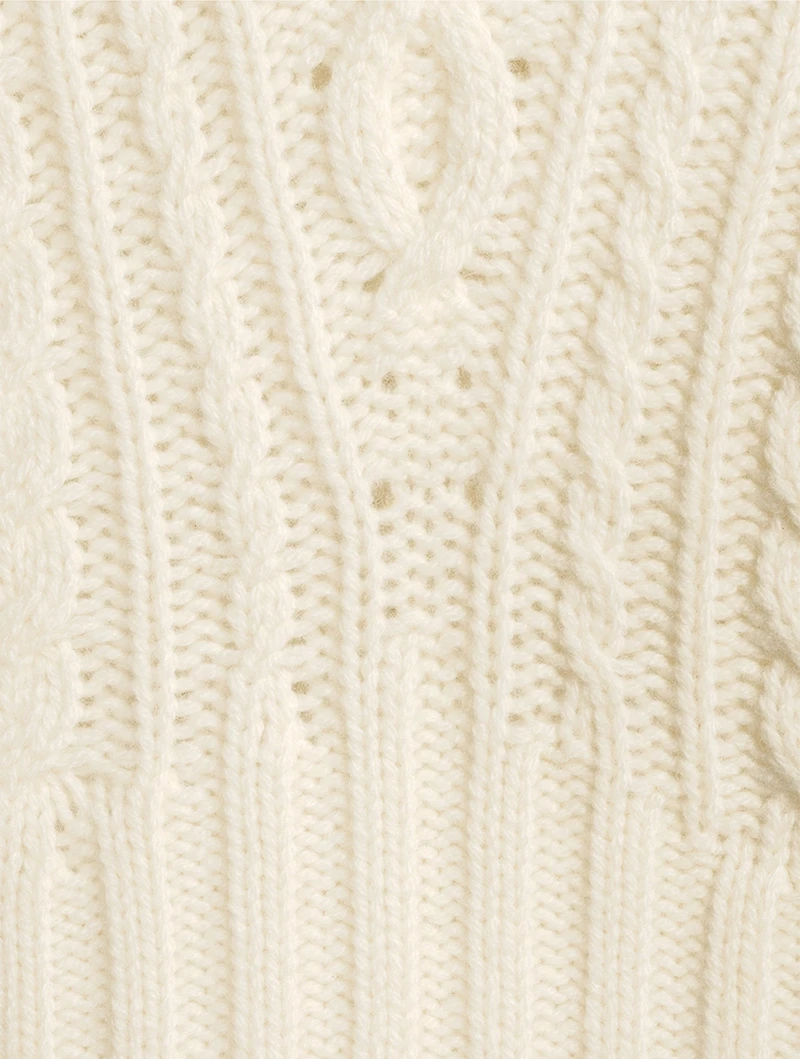 Holton Cable-Knit Wool Sweater Vest