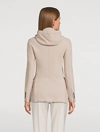 Layered Wool Blazer With Detachable Hood
