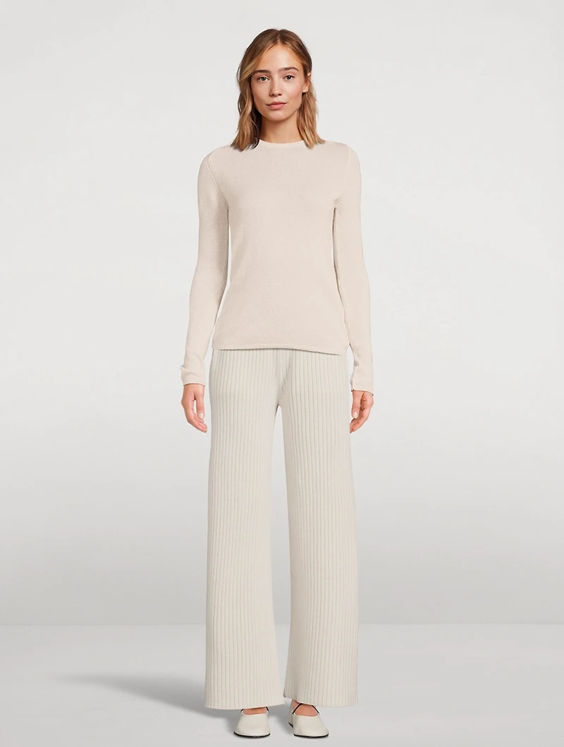 Ribbed Wool Cashmere Pants