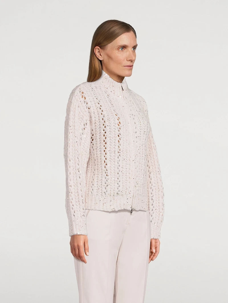 Sequin Knit Cardigan