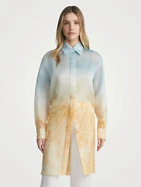 Silk Organza Shirt Marfa Print