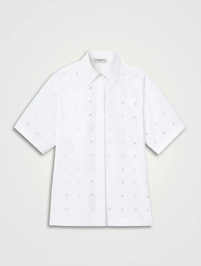 Eyelet Organic Poplin Shirt