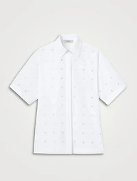 Eyelet Organic Poplin Shirt