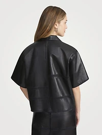 Panelled Leather Shirt