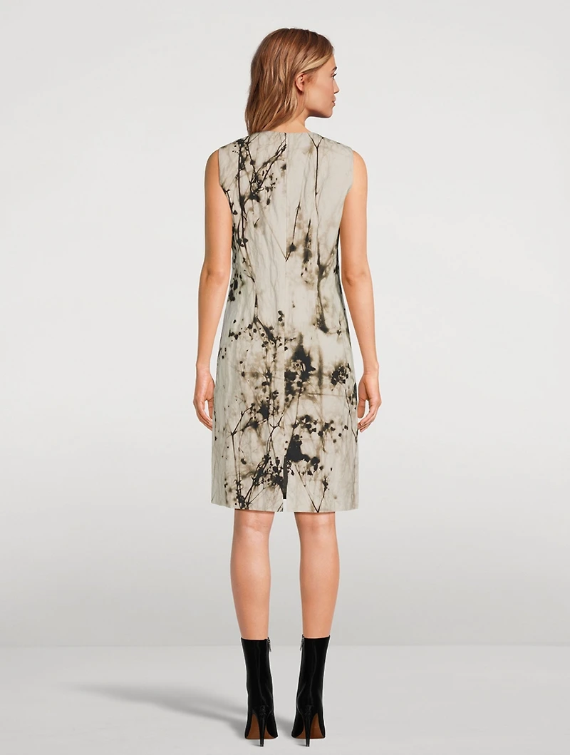 Harpson Sheath Dress Shadow Print