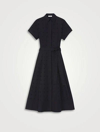 Eyelet Organic Poplin Shirt Dress
