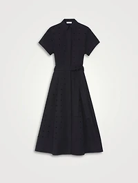 Eyelet Organic Poplin Shirt Dress