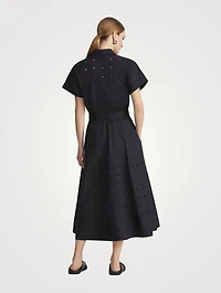 Eyelet Organic Poplin Shirt Dress
