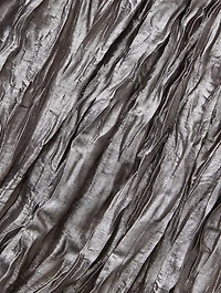 Metallic Plissé Blouson Dress