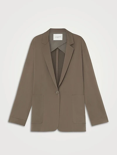 Silk Single-Breasted Blazer