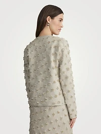 Fringe Dot Jacquard Jacket