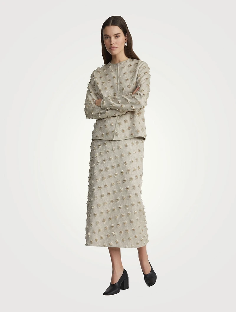 Fringe Dot Jacquard Jacket