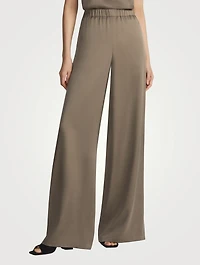 Franklin Silk Wide-Leg Trousers