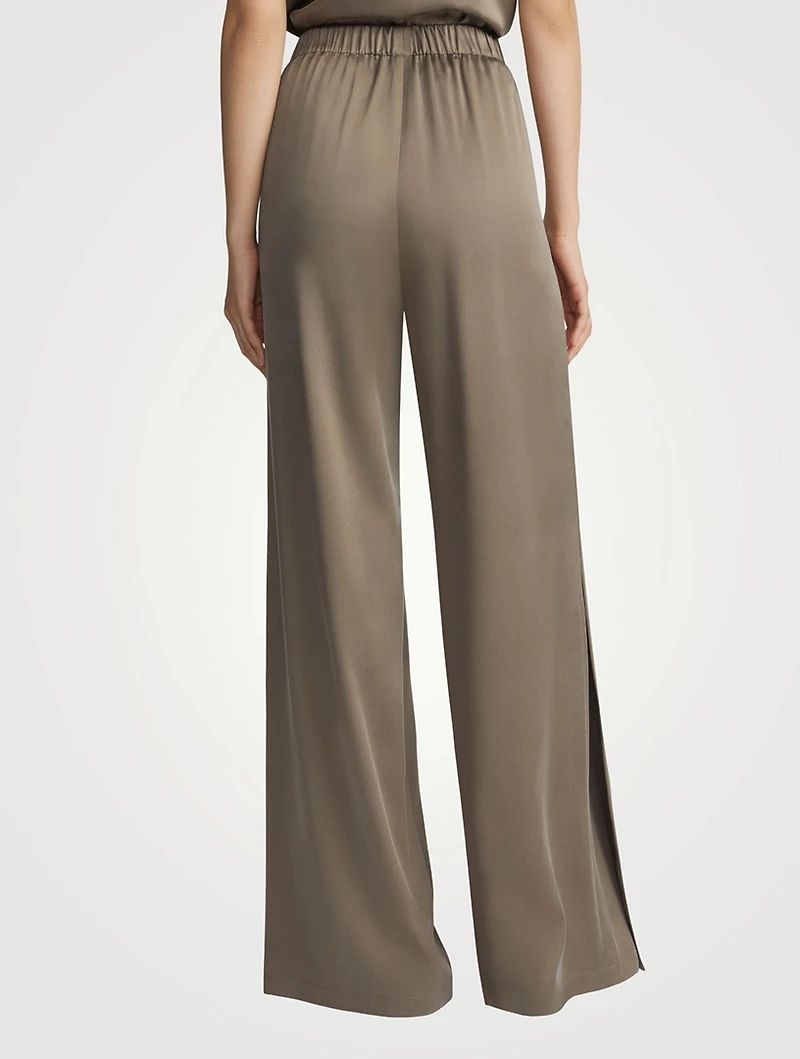 Franklin Silk Wide-Leg Trousers