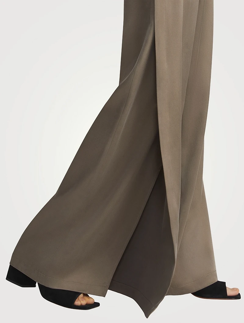 Franklin Silk Wide-Leg Trousers