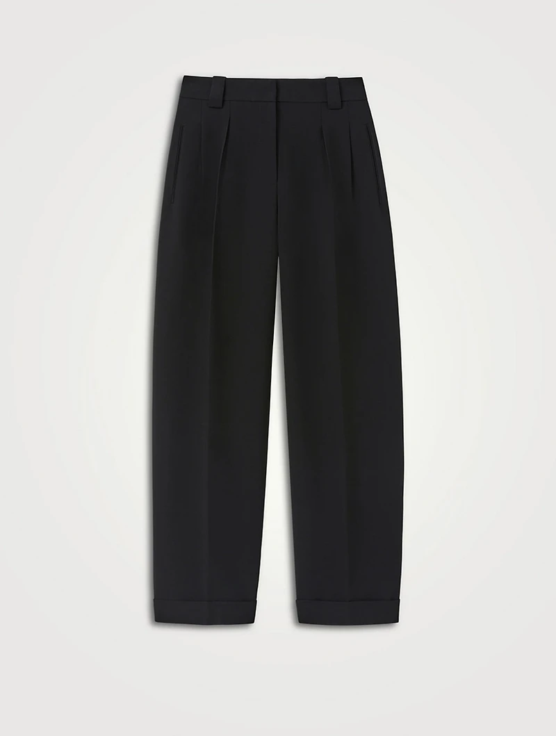 Wyatt Crêpe Barrel-Leg Trousers