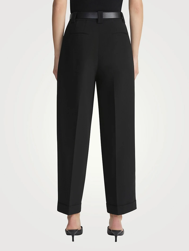 Wyatt Crêpe Barrel-Leg Trousers