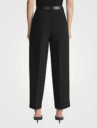 Wyatt Crêpe Barrel-Leg Trousers